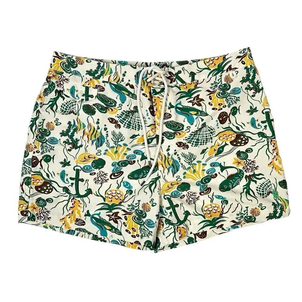 Polo Ralph Lauren Swim Trunks Men’s 34 Coral Reef Print NWT Rare 4” Inseam